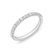 MEMOIRE 18K White Gold Odessa Diamond Wedding or Anniversary Band